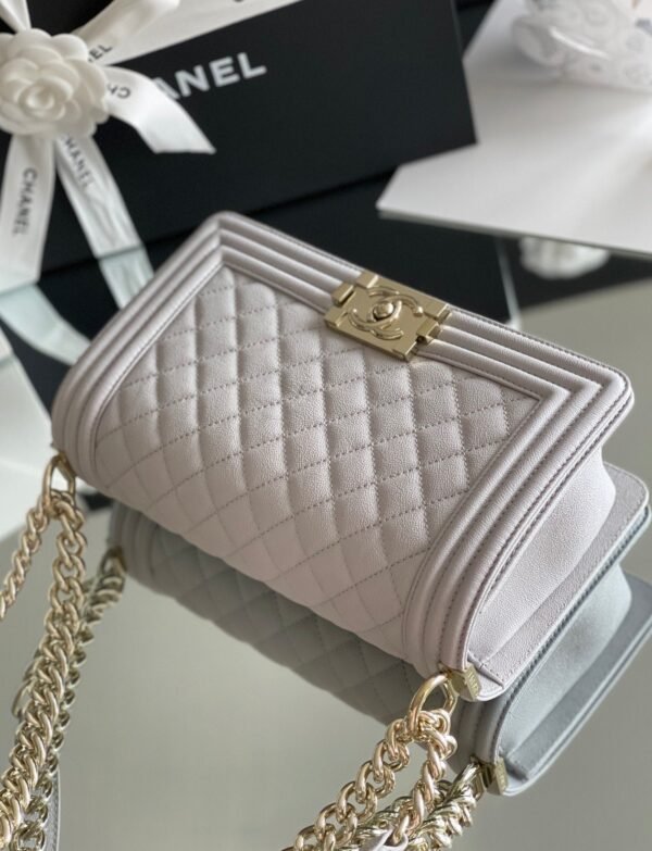 Chanel Medium Classic Flapbag 25cm Grey - Image 3