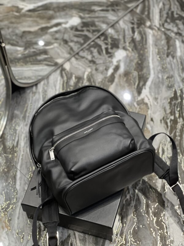 Saint Laurent City Backpack In Unisex 35cm Black - Image 2