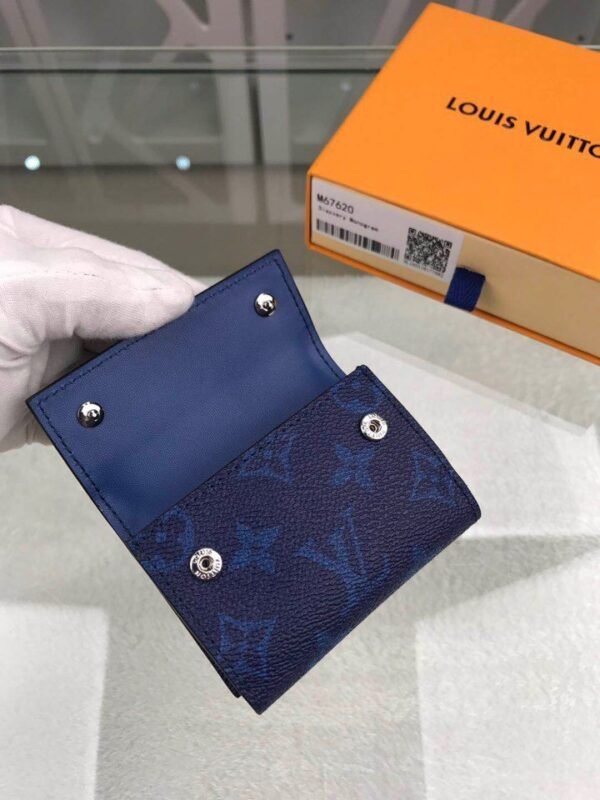 Louis Vuitton Monogram Wallet 10cm Blue - Image 3