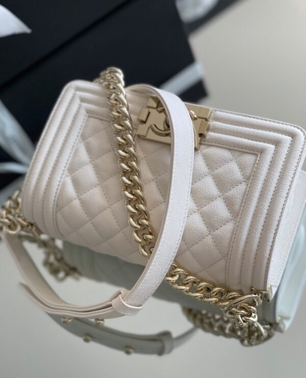 Chanel Mini Classic Flapbag 20cm White - Image 3