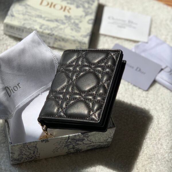 Mini Lady Dior Black Wallet 11cm