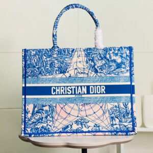 Christina Dior Book Tote Blue Bag 42 cm