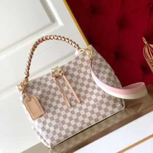 Louis Vuitton Beaubourg Woven Handle Tote Bag 32cm Damier Azur Canvas Spring/Summer Collection M40343