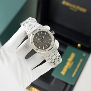 Audemars Piguet 15454 Fosted Gold Watch Grey Dial 37mm