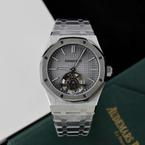 Audemars Piguet Watch Royal Oak Tourbillon Gray Dial Metal Wire 41mm