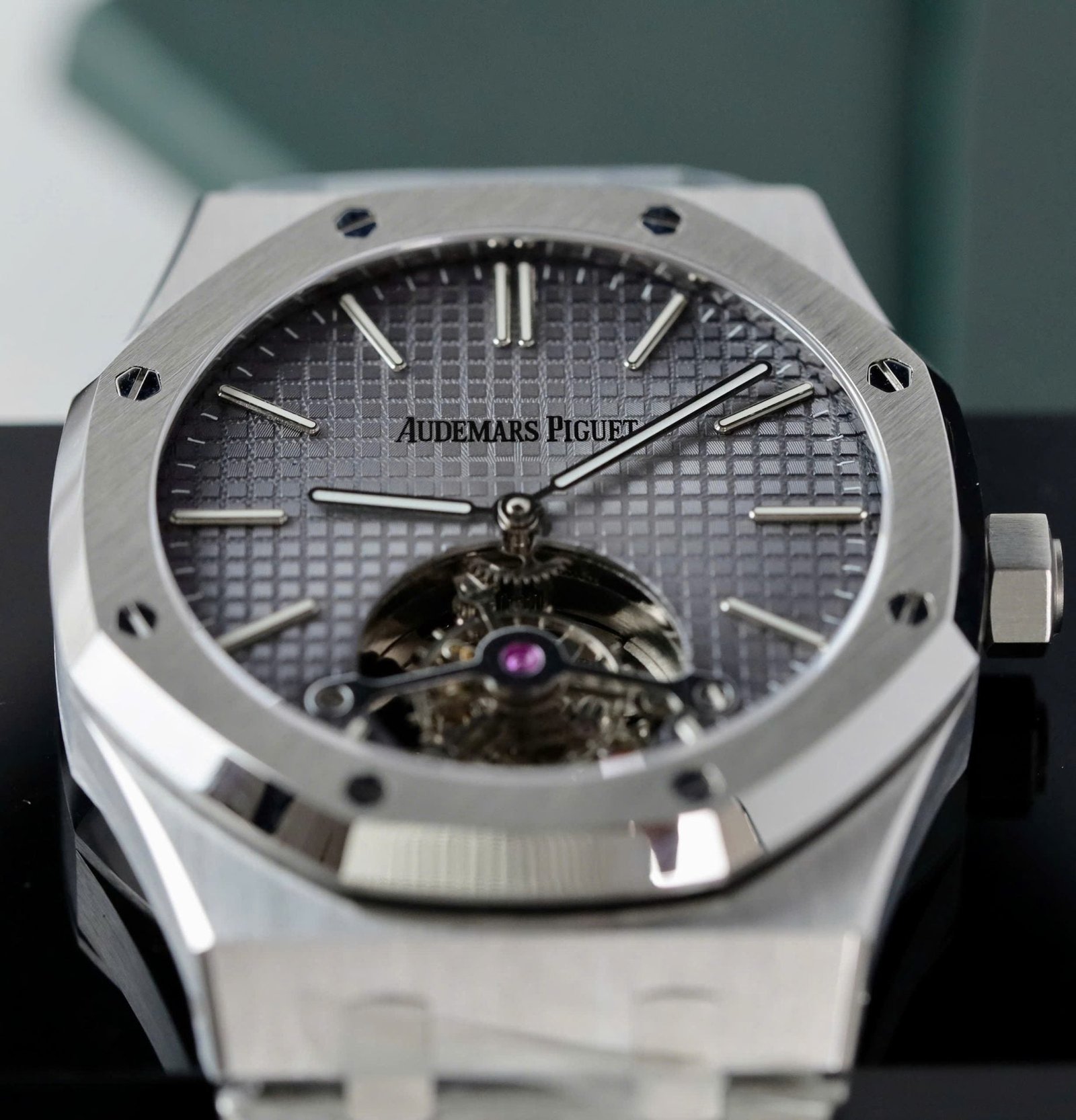 Audemars Piguet Watch Royal Oak Tourbillon Gray Dial Metal Wire 41mm - Image 4