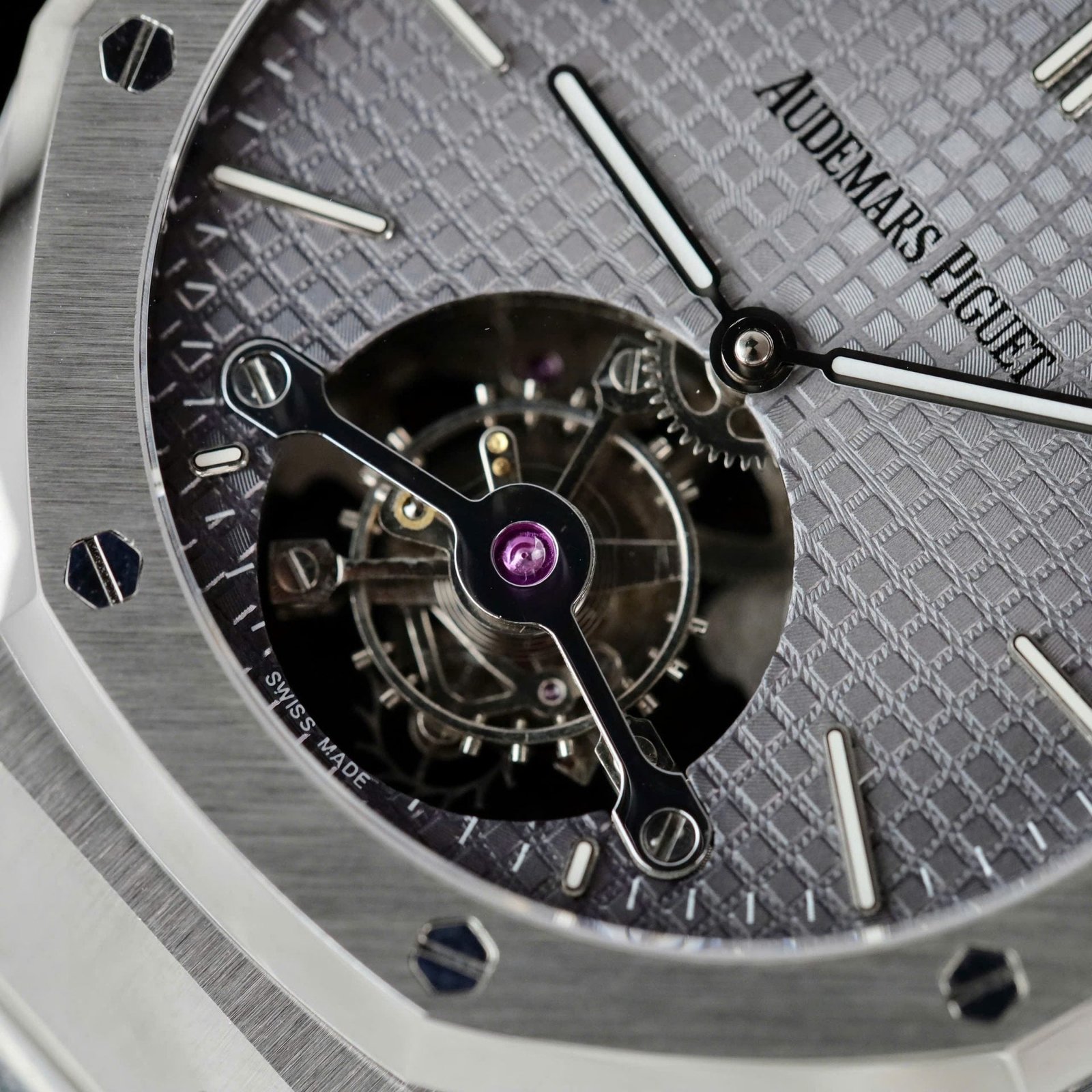 Audemars Piguet Watch Royal Oak Tourbillon Gray Dial Metal Wire 41mm - Image 6