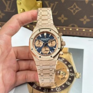 Audemars Piguet Watch Royal Oak Chronograph Frosted Gold 26240 Blue Dial 41mm