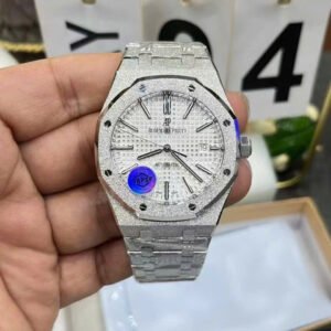Audemars Piguet Watch Royal Oak Frosted Gold 15410 White Dial 41mm