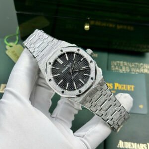 Audemars Piguet Watch Royal Oak Frosted Gold 15410BC Dial Black 41mm