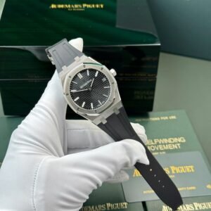 Audemars Piguet Royal Oak 15500 Watch Dial Black Rubber Strap 41mm