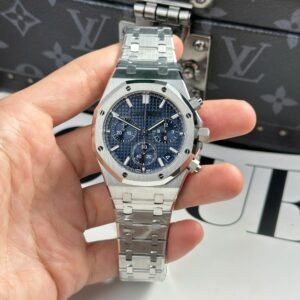 Audemars Piguet Royal Oak 26240ST Watch Blue Dial Metal Wire 41mm