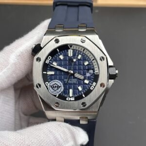 Audemars Piguet Watch Royal Oak Offshore 15720ST Blue Rubber Strap 42mm