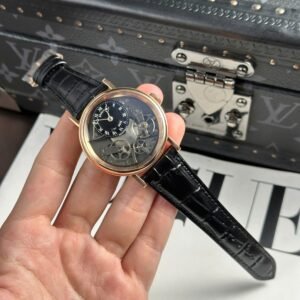 Breguet Tradition 7057  Watch Leather Strap Black 40mm