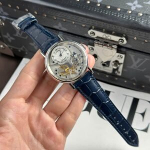 Breguet  Watch Tradition 7057 Manual Movement Leather Strap Blue ZF 40mm
