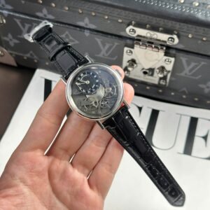 Breguet  Watch Tradition 7057 Leather Strap Black 40mm