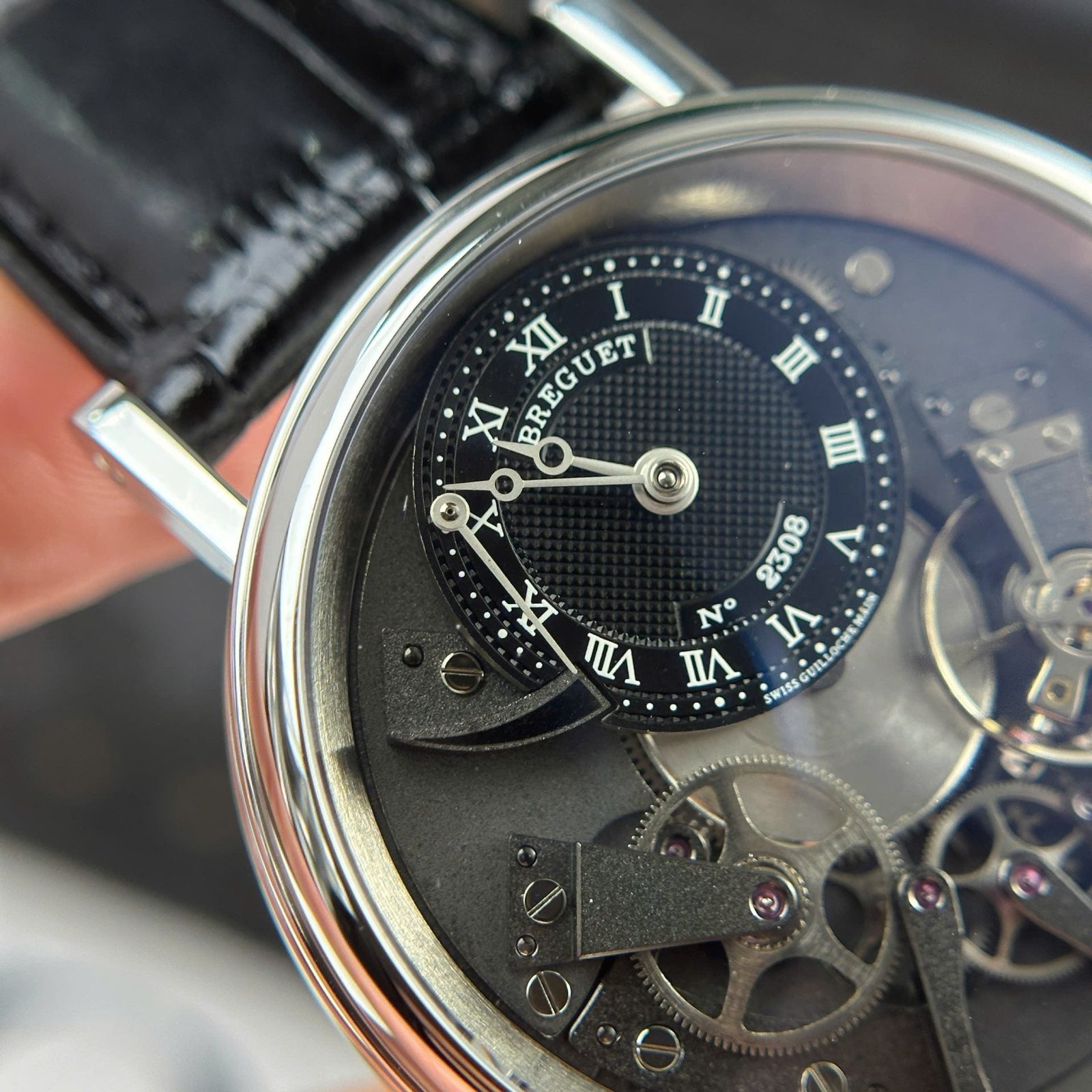 Breguet Watch Tradition 7057 Leather Strap Black 40mm - Image 5