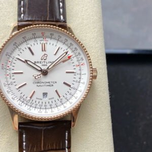 Breitling Navitimer Rose Gold White Dial Watch 41mm
