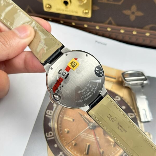 Cartier Ballon Bleu Watch White Dial Leather Strap 40mm - Image 10