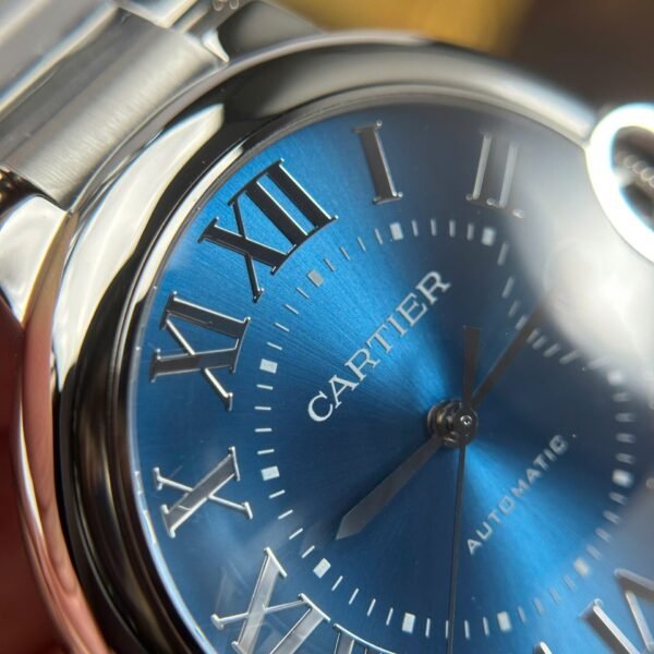 Cartier Ballon Bleu Watch Blue Dial Metal Wire 40mm - Image 7