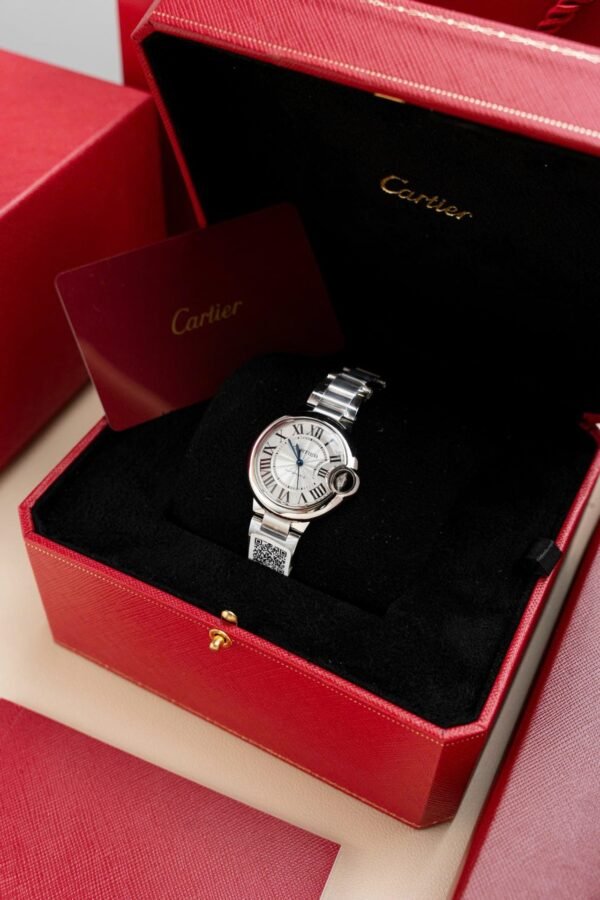 Cartier Ballon Bleu W6920046 Watch White Dial Metal Wire 36mm - Image 3