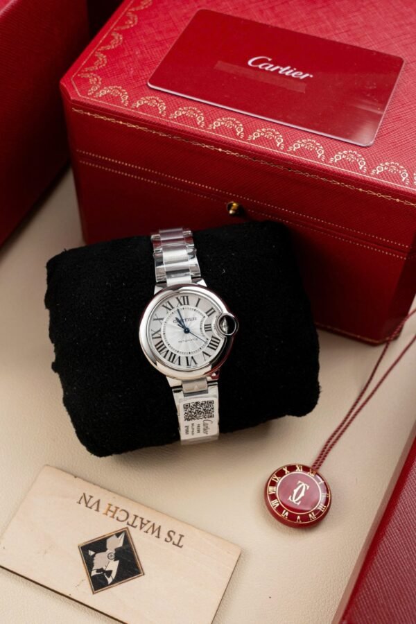 Cartier Ballon Bleu W6920046 Watch White Dial Metal Wire 36mm - Image 2
