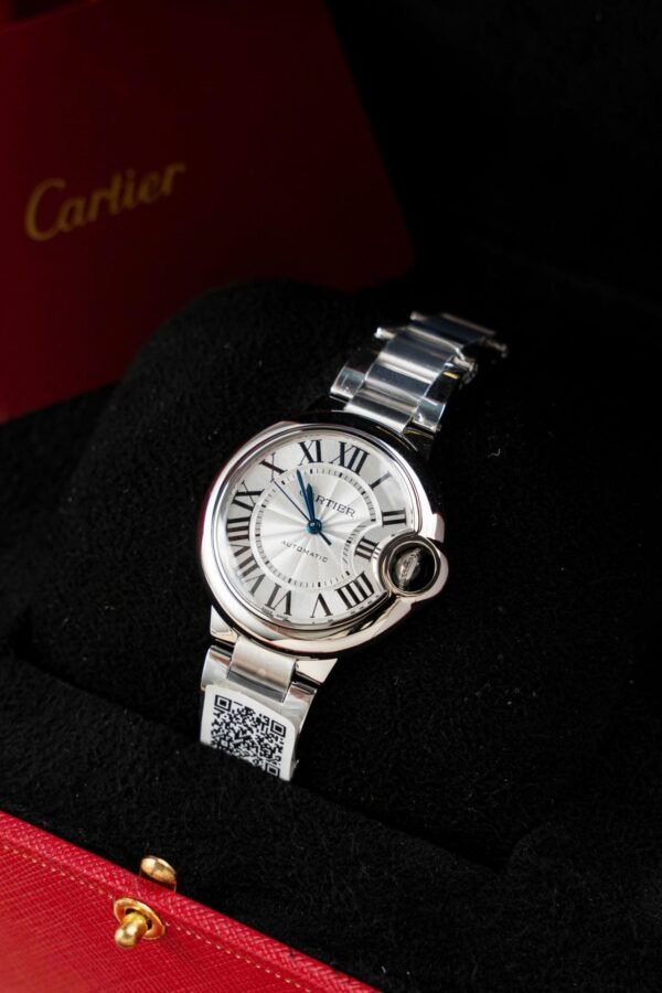 Cartier Ballon Bleu W6920046 Watch White Dial Metal Wire 36mm - Image 4