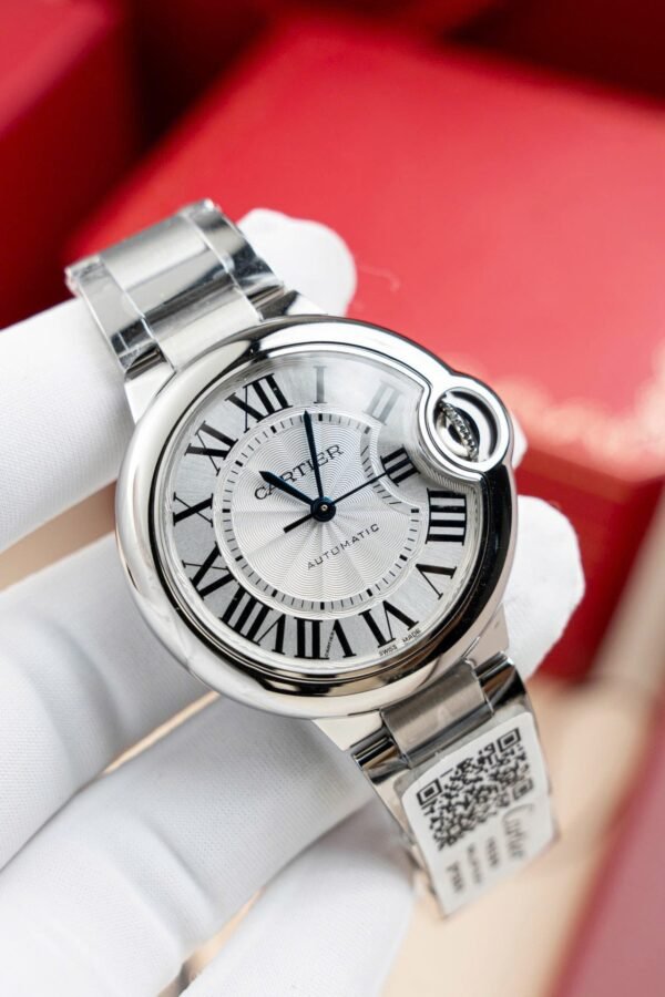 Cartier Ballon Bleu W6920046 Watch White Dial Metal Wire 36mm - Image 6