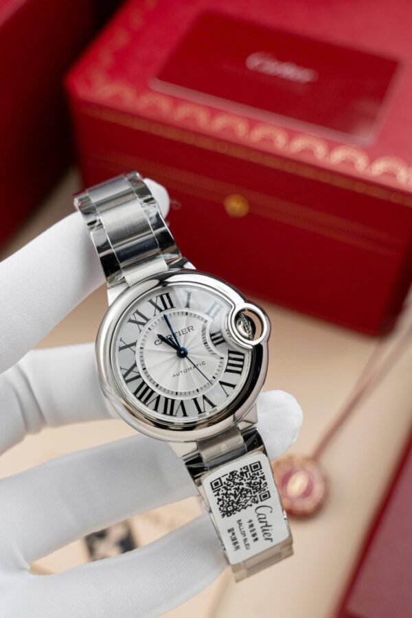 Cartier Ballon Bleu W6920046 Watch White Dial Metal Wire 36mm - Image 5