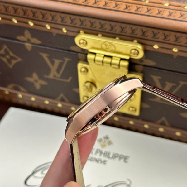 Cartier Drive Tourbillon Watch Dial Guiloche Motif Leather Strap 41mm - Image 11