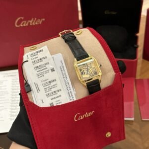 Cartier Watch Santos WHSA0031 Quartz Leather Strap 31x43mm