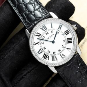 Cartier Ronde Natural Diamond Watch For Women 36mm