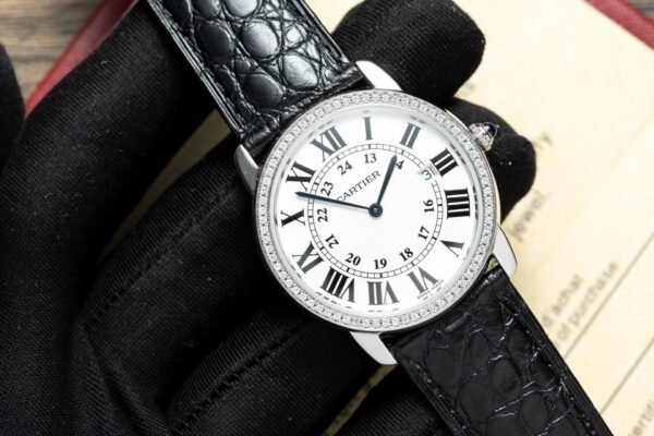 Cartier Ronde Natural Diamond Watch For Women 36mm