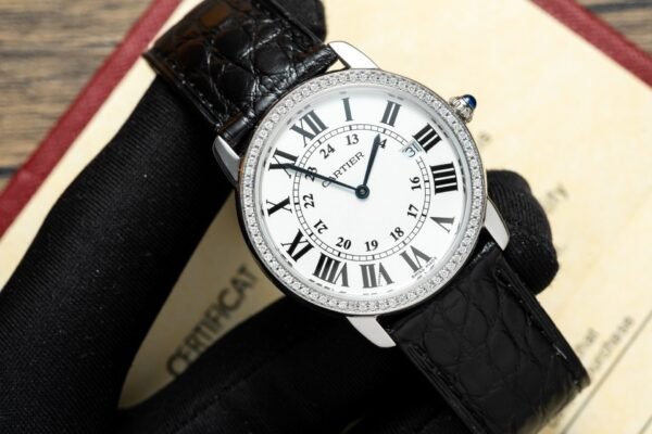 Cartier Ronde Natural Diamond Watch For Women 36mm - Image 3