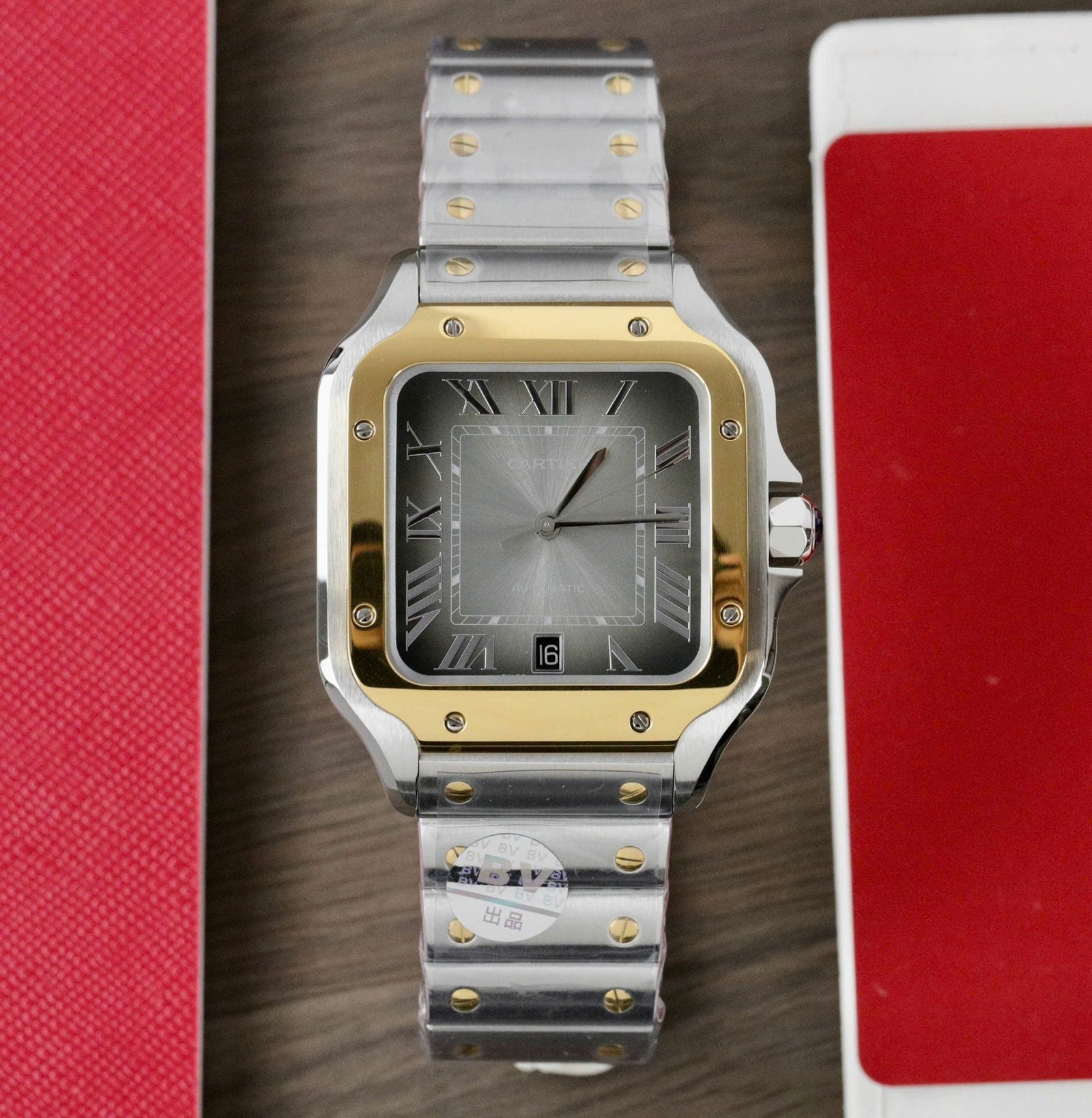 Cartier Santos CRW2SA0030 Watch Gray Dial 39.8mm - Image 2