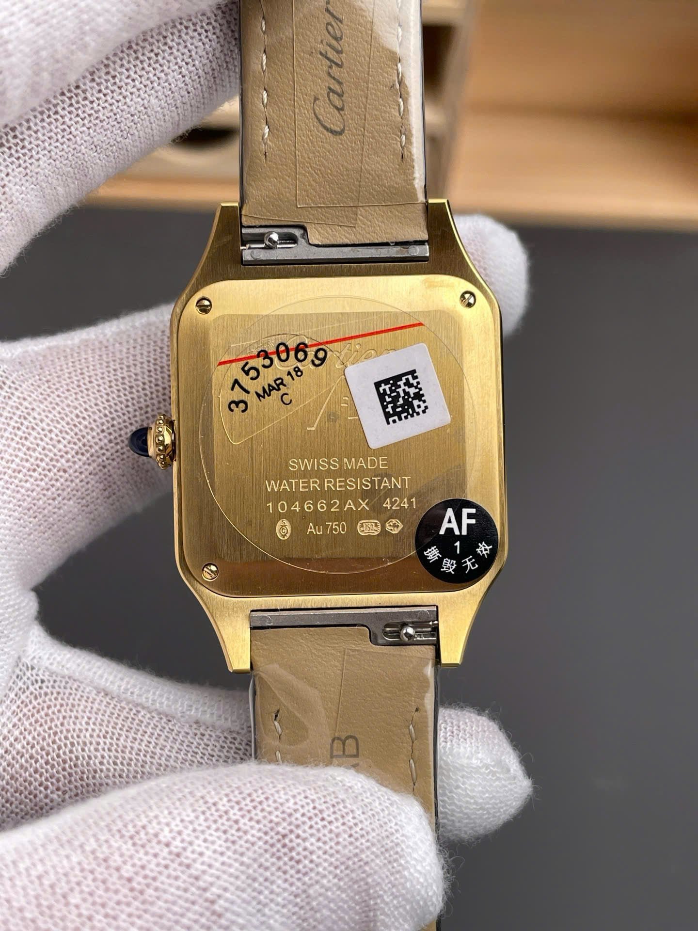 Cartier Santos-Dumont WGSA0077 Watch Men Leather Strap Black 43,5×31,4mm - Image 8