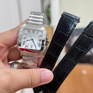 Cartier Santos WSSA0018 Watch White Dial 39.8mm