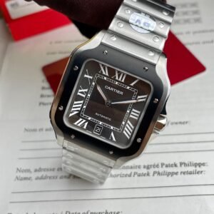 Cartier Santos WSSA0037 Watch Grey Dial 39.8mm