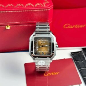 Cartier Santos WSSA0064 Watch Brown Dial 39.8mm