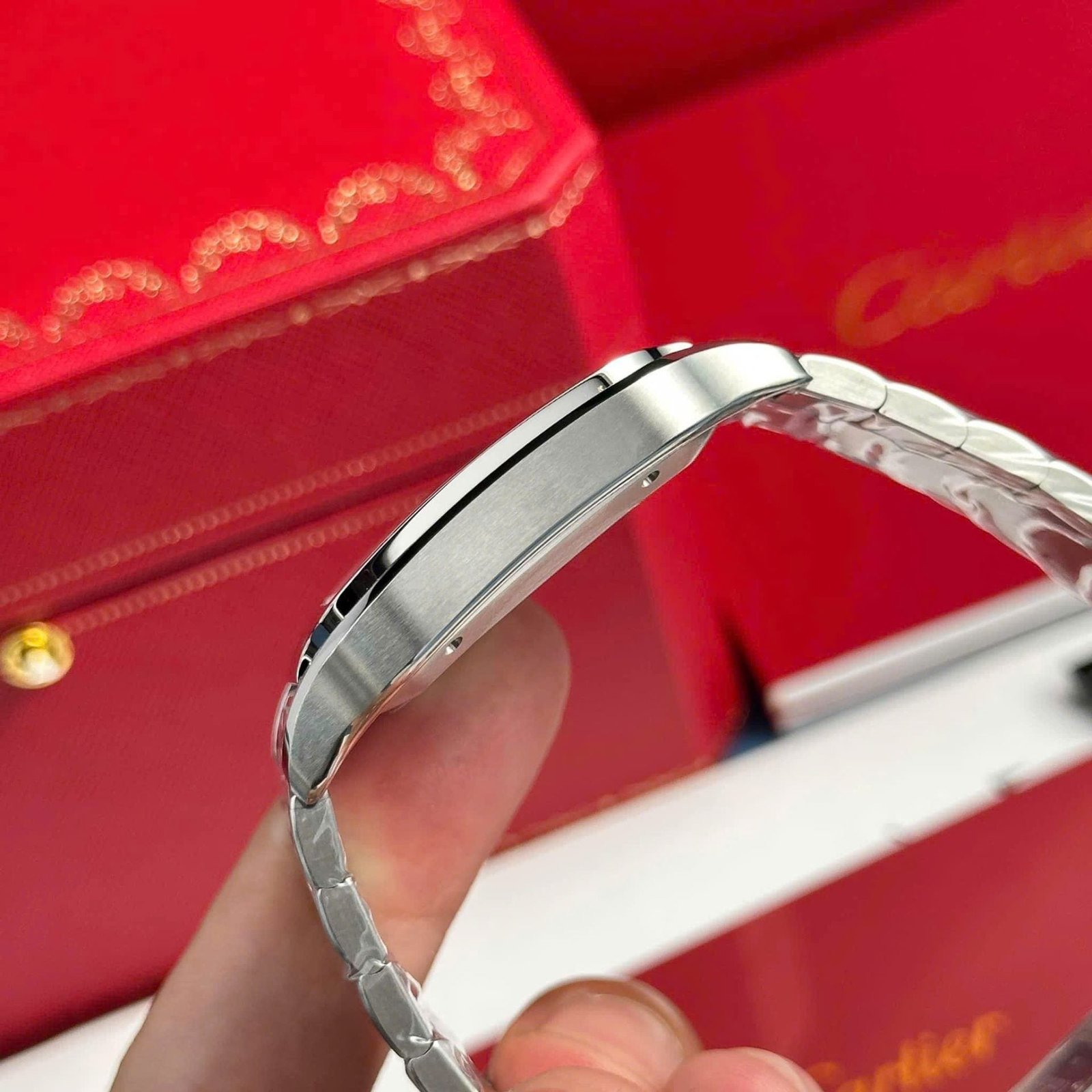 Cartier Santos WSSA0064 Watch Brown Dial 39.8mm - Image 4