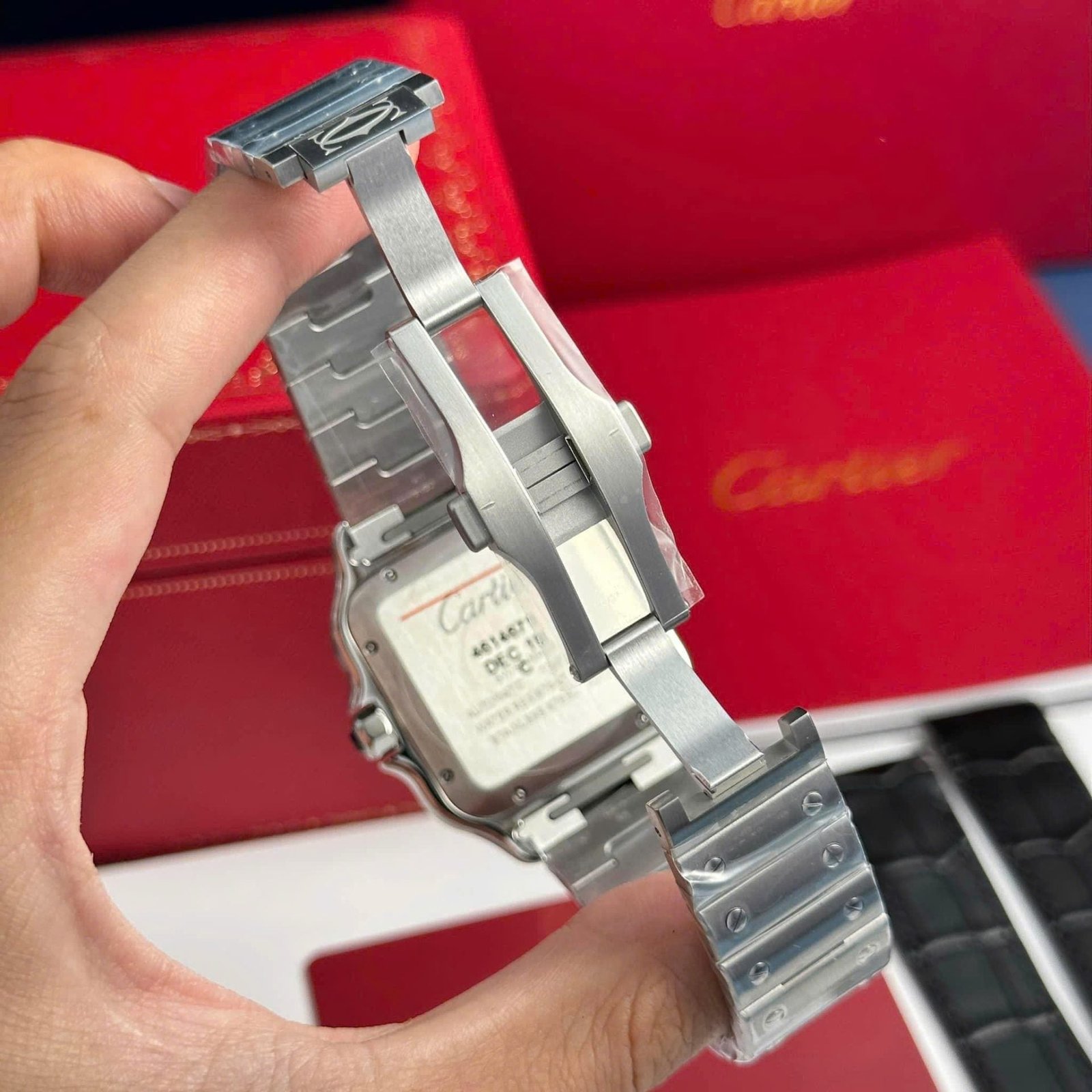 Cartier Santos WSSA0064 Watch Brown Dial 39.8mm - Image 6