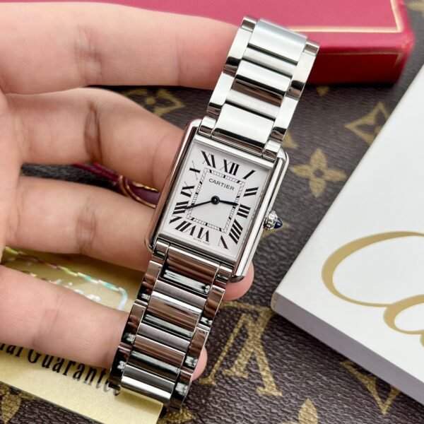 Cartier Watch Tank Must White Dial Metal Wire 31x41mm - Image 4