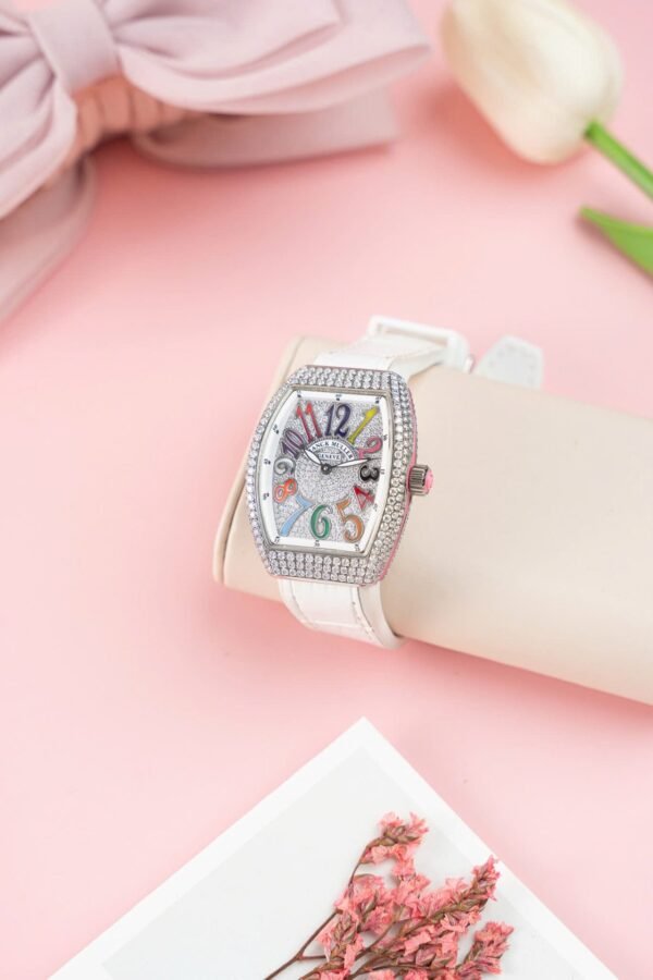 Franck Muller V32 Watch Custom Diamonds Moissanite 36mm - Image 2