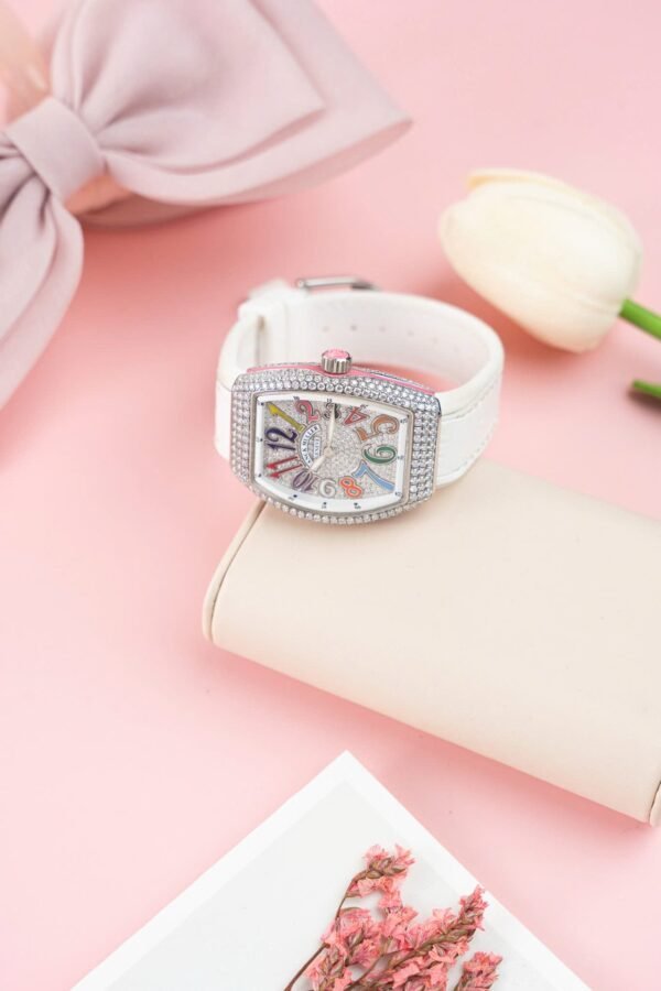 Franck Muller V32 Watch Custom Diamonds Moissanite 36mm - Image 6