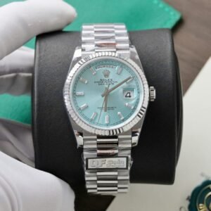 Rolex Day-Date 128236 Dial Ice Blue Watch 36mm