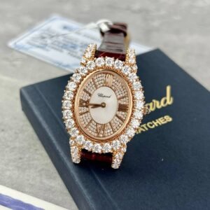 Chopard  Watch With Moissanite Diamonds 18K Gold Wrapped 34mm