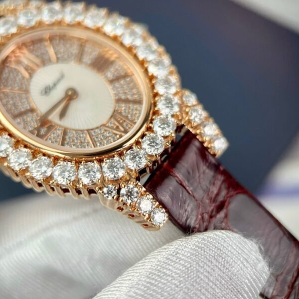 Chopard  Watch With Moissanite Diamonds 18K Gold Wrapped 34mm - Image 3