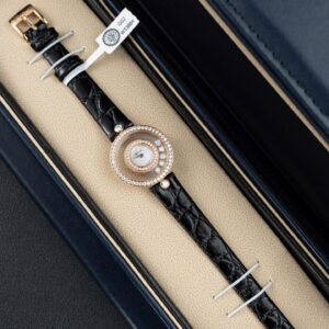 Chopard Happy 203857 Watch Full Moissanite Diamonds + 18K Gold Wrapped  36mm