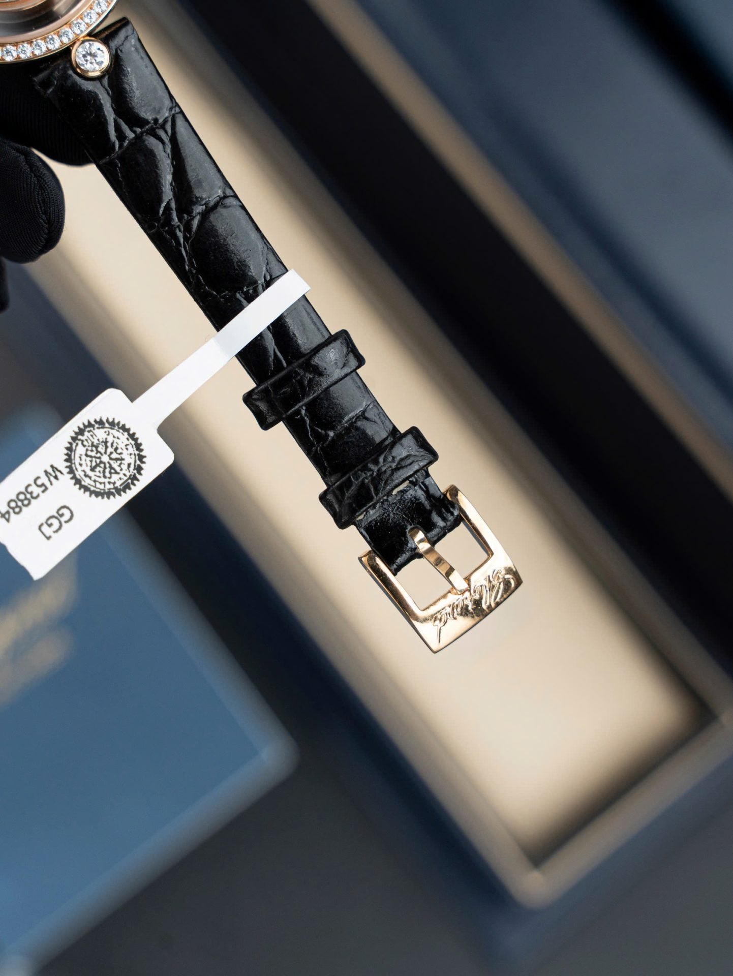 Chopard Happy 203857 Watch Full Moissanite Diamonds + 18K Gold Wrapped 36mm - Image 9