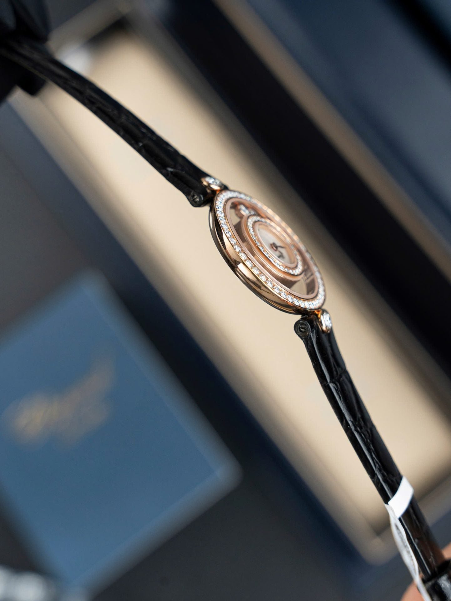 Chopard Happy 203857 Watch Full Moissanite Diamonds + 18K Gold Wrapped 36mm - Image 7